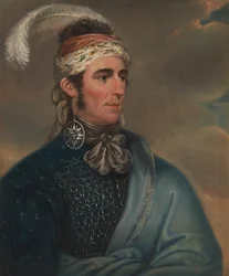Ritratto del Maggiore John Norton come Capo Mohawk Teyoninhokarawen